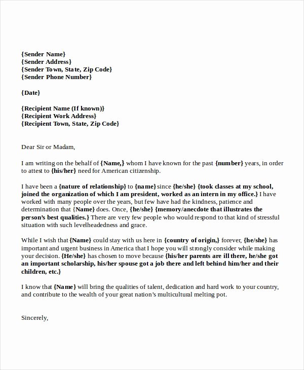 Character Reference Letter for Immigration Fresh Reference Letter for Immigration From Employer