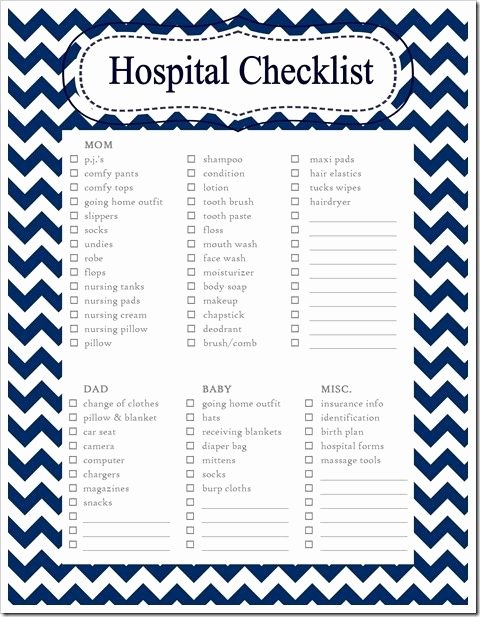Checklist for New Baby Luxury Hospital Checklist New Baby All Things Baby