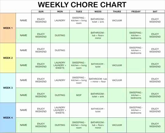 Chore Calendar for Family New Developing Lifeskills Chores Talk About Curing Autism