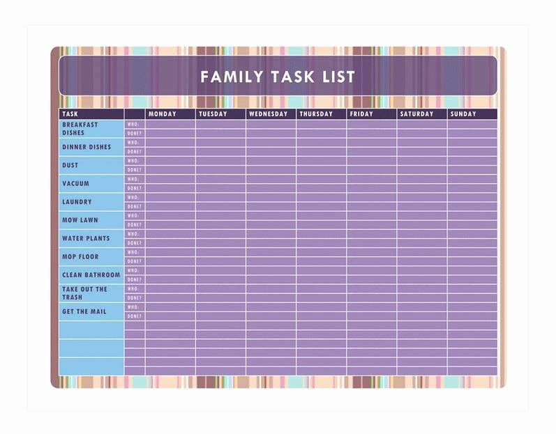 Chore Chart for Family Fresh Family Chore Chart