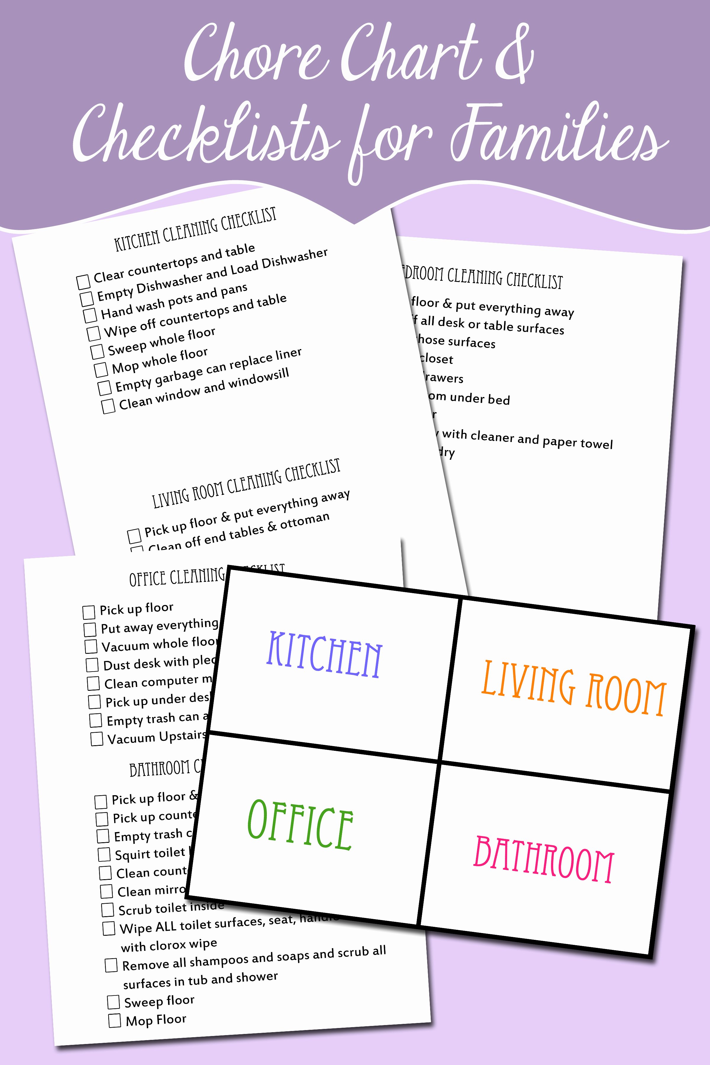 Chore Chart for Family Lovely Free Rotating Chore Chart and Chore Checklist for Kids
