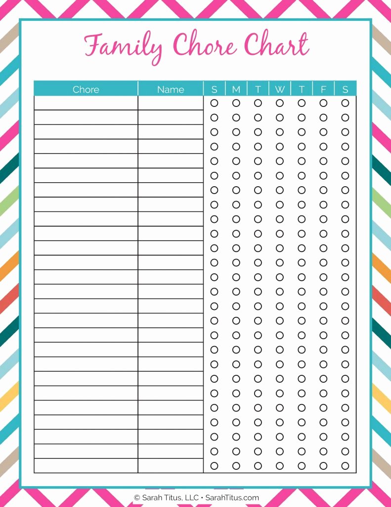 Chore Chart for Family New Cleaning Binder Family Chore Chart Sarah Titus