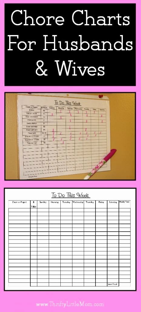Chore Charts for Adults Elegant Chore Charts for Husbands &amp; Wives