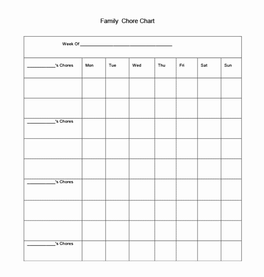 Chore Charts for Family Elegant 43 Free Chore Chart Templates for Kids Template Lab