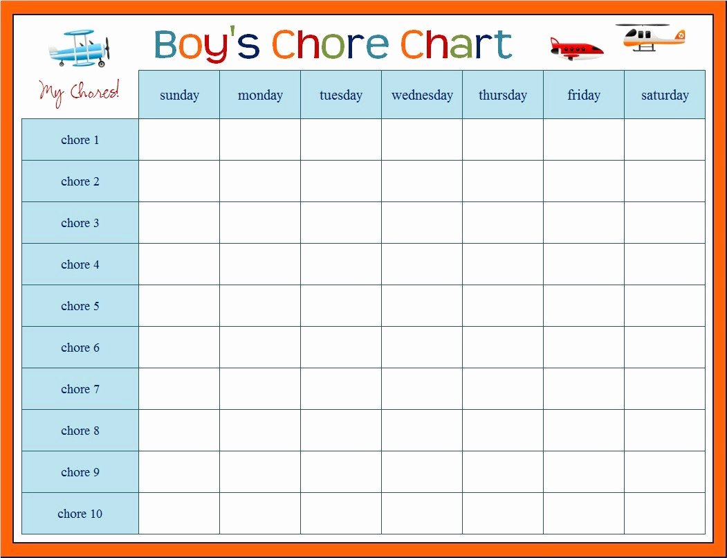 Chore Charts for Family Luxury Customized Children S Chore Chart
