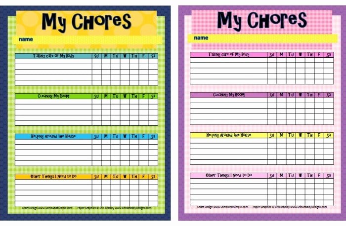 Chore Charts for Multiple Children Inspirational Free Printable Chore Charts for Kids