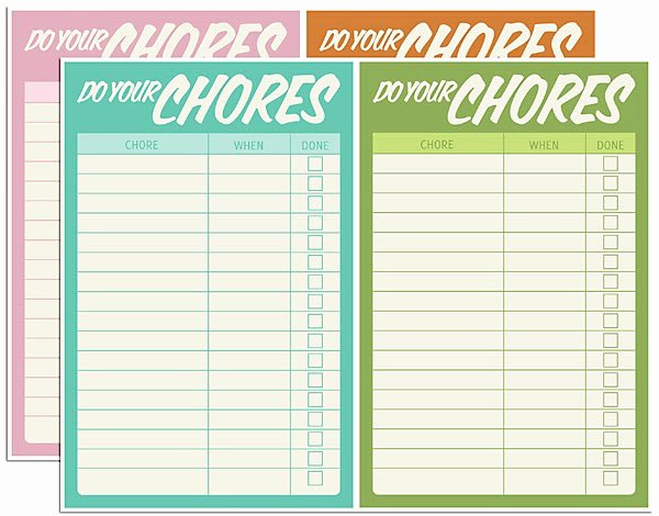 Chore List for Adults Awesome Free Digital Download – Chore Charts