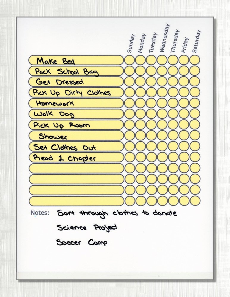 Chore List for Adults Beautiful Teen Adult Chore Chart Use as Dry Erase Board Daily