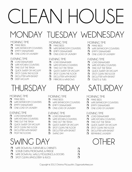 Chore List for Adults Elegant the Most Amazing Cleaning Schedules Ever