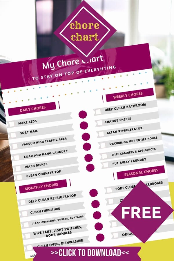 Chore List for Adults Lovely Chore Chart for Adults Free Printable Being Healthy Blog