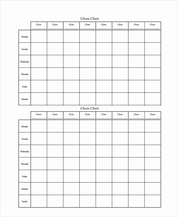 Chore Schedule for Family Unique Printable Chore Chart 8 Free Pdf Documents Download