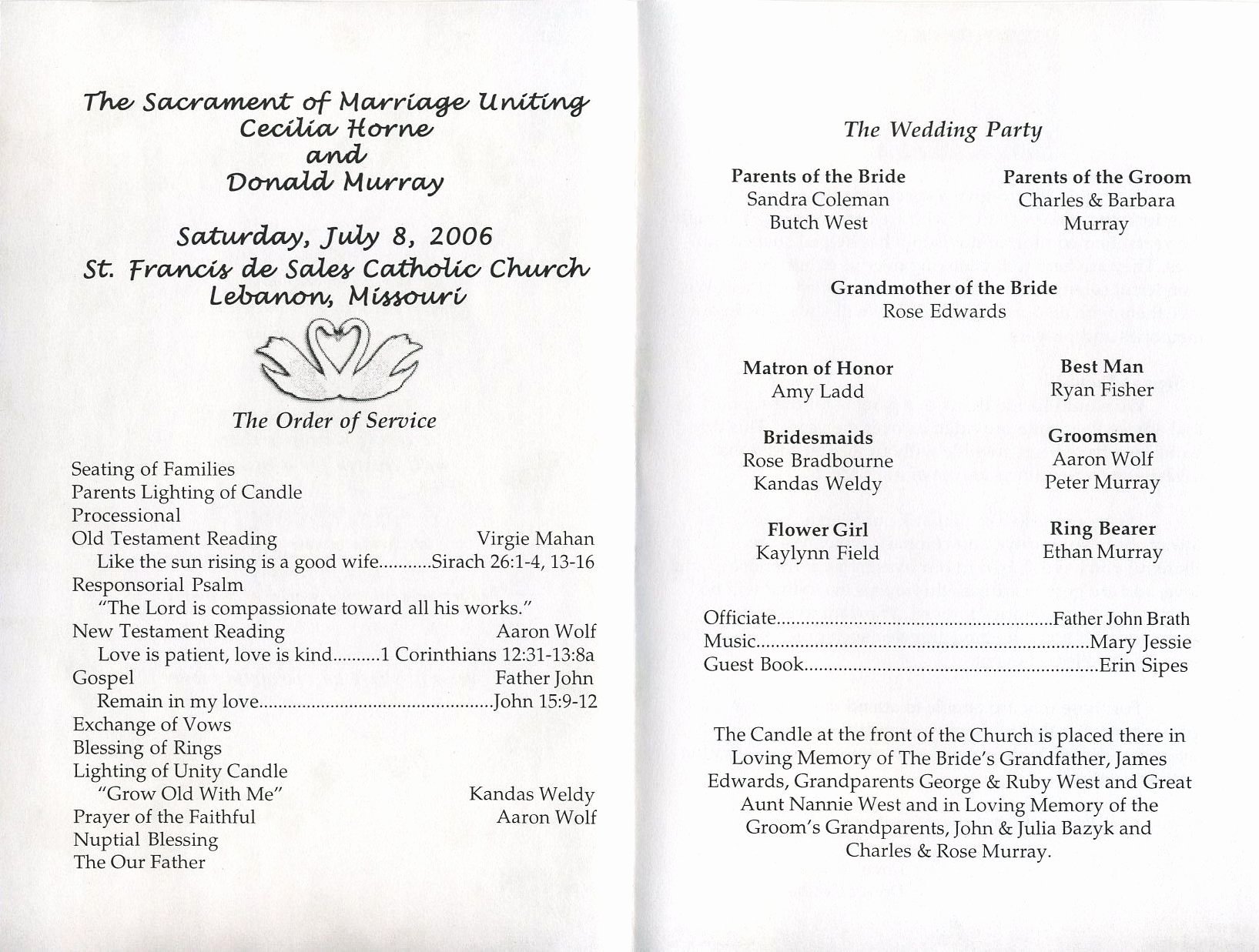 Christian Wedding Programs Templates Fresh Free Printable Wedding Programs Templates