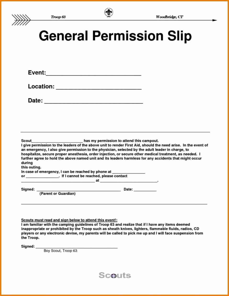 30 Church Field Trip Permission Slip Example Document Template