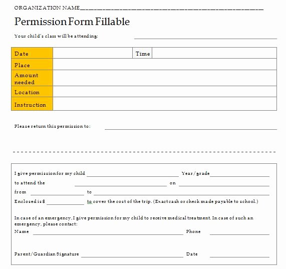 Church Field Trip Permission Slip Lovely Permission Slip Templates 8 Free Samples Template Section