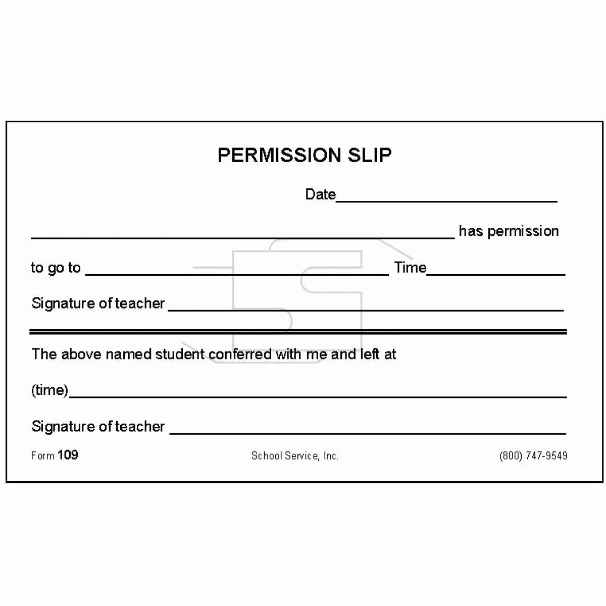 Church Field Trip Permission Slip Luxury 109 Permission Slip Padded forms