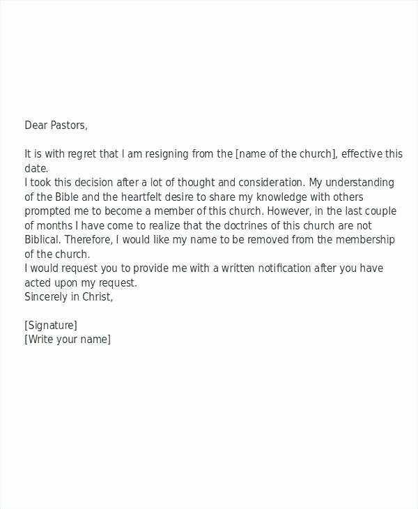 Church Resignation Letter for Pastors Unique Golf Club Resignation Letter Template – Tucsontheaterfo