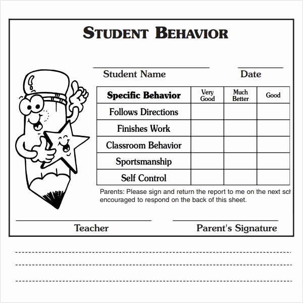 Classroom Behavior Chart Template Awesome Behaviour Contract 16 Download Free Documents In Pdf Word