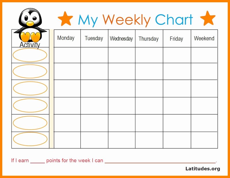 Classroom Behavior Chart Template Elegant Weekly Behavior Chart Printable