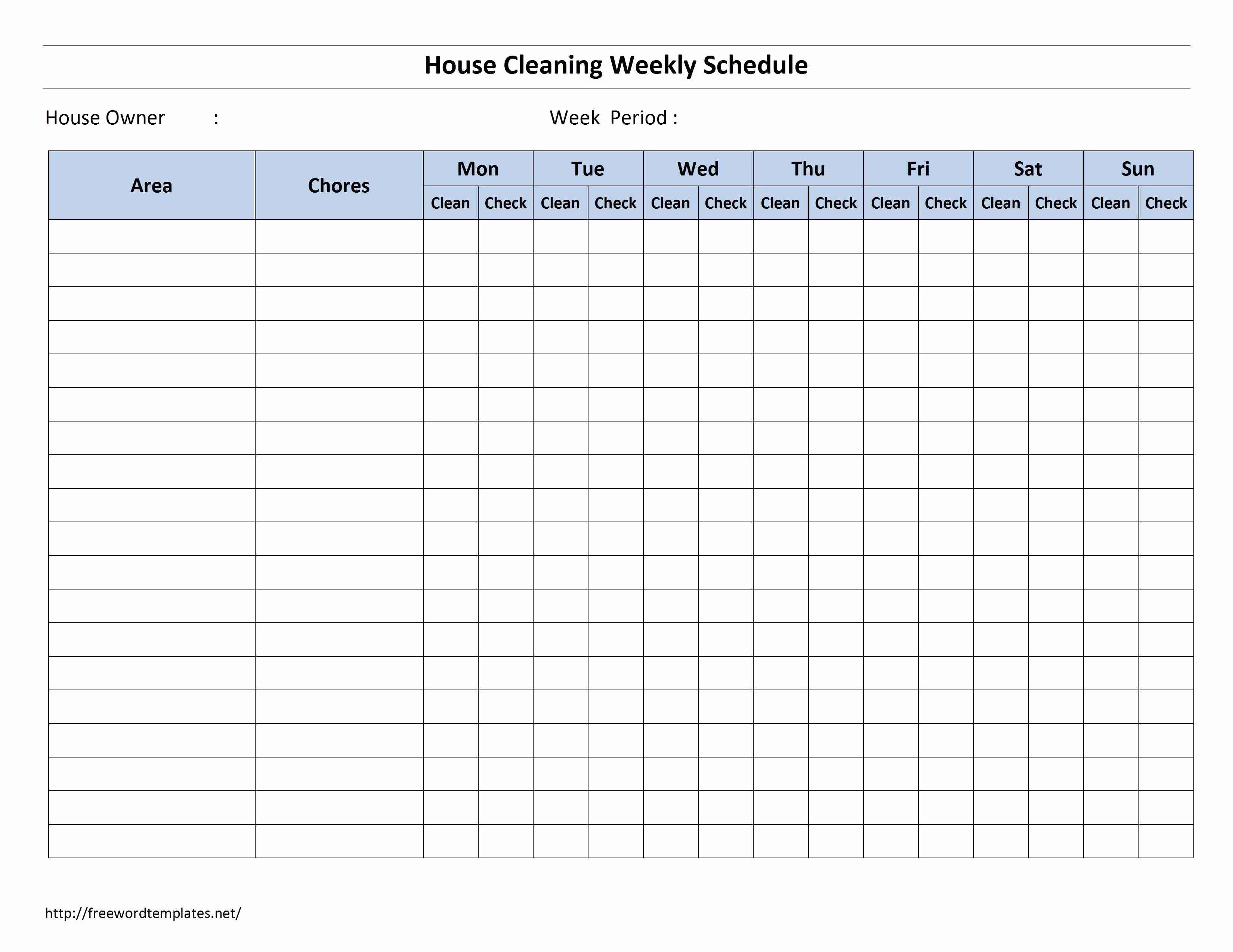 Cleaning Checklist Template Word New House Cleaning Monthly Free Printable House Cleaning