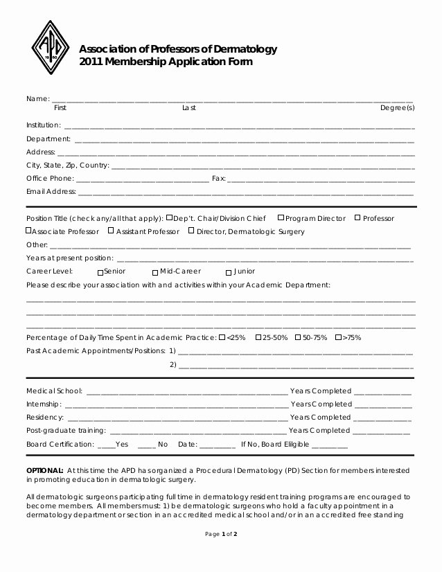 Club Membership Application Template Fresh Microsoft Word 2011 Membership Application form