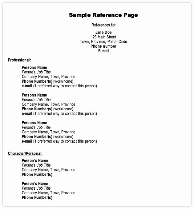 Cna Letter Of Recommendation Unique Resume References Sample Page
