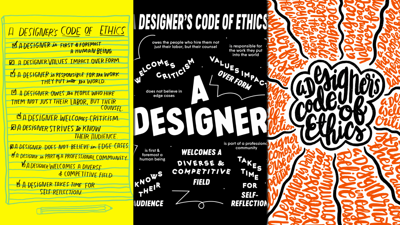 Company Code Of Ethics Example Inspirational 7 Designers Draw their Code Ethics