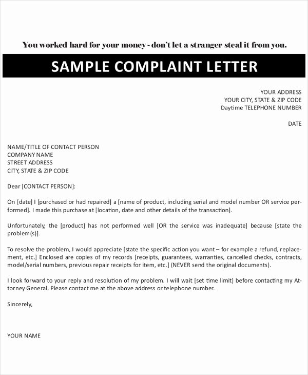 Complaint Letter to Company Best Of Sample Plaint Letter to Life Insurance Pany Sample