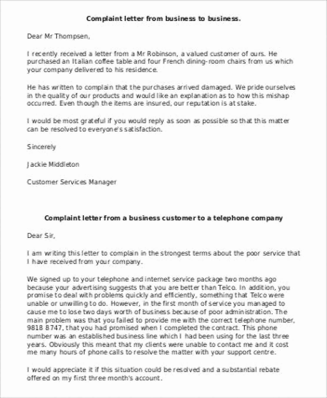 Complaint Letter to Company Lovely 10 Plaint Letter to Insurance Pany Sample