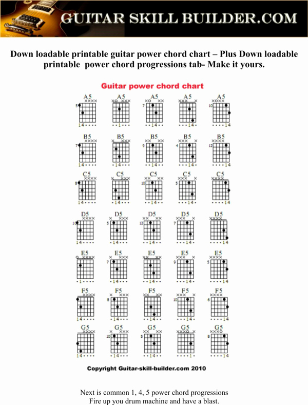 Complete Guitar Chords Charts Fresh Download Plete Guitar Power Chord Chart Sample for Free