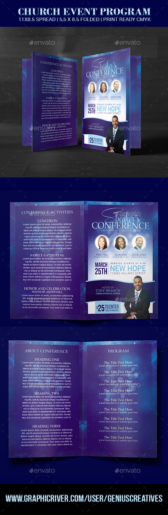 Conference Program Book Template Lovely Church Conference Program Template by Geniuscreatives