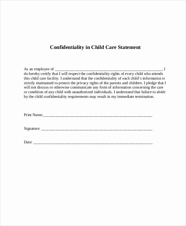 Confidentiality Clause for Documents Awesome 10 Sample Confidentiality Statements Pdf Word