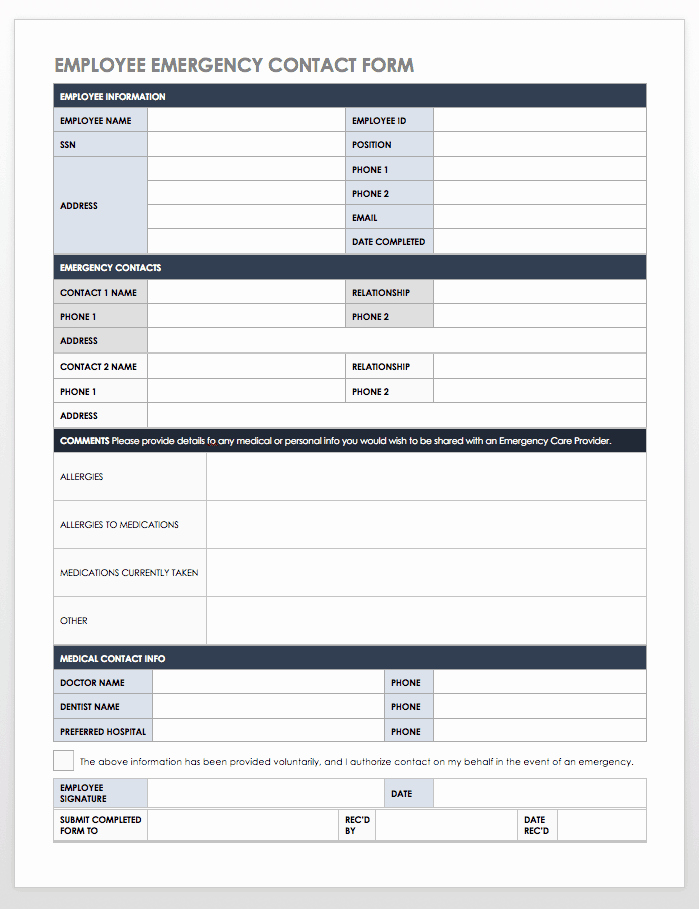 Contact Information form Template Beautiful Free Contact List Templates