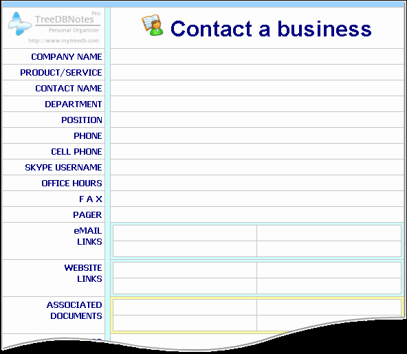 Contact Information form Template Elegant 29 Of Contact List Template with Notes
