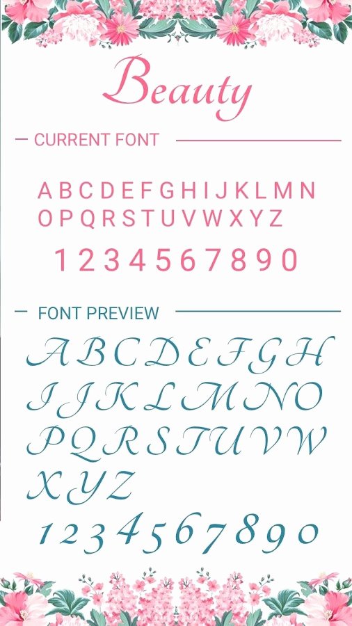 Cool Fonts for androids New Beauty Font for Flipfont Cool Fonts Text Free android