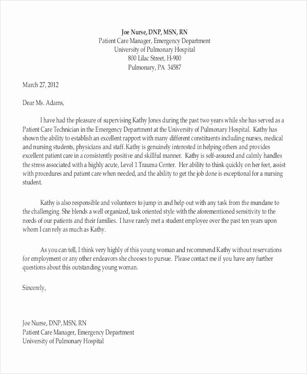 Copy Of Recommendation Letter Fresh Job Reference Letter Example