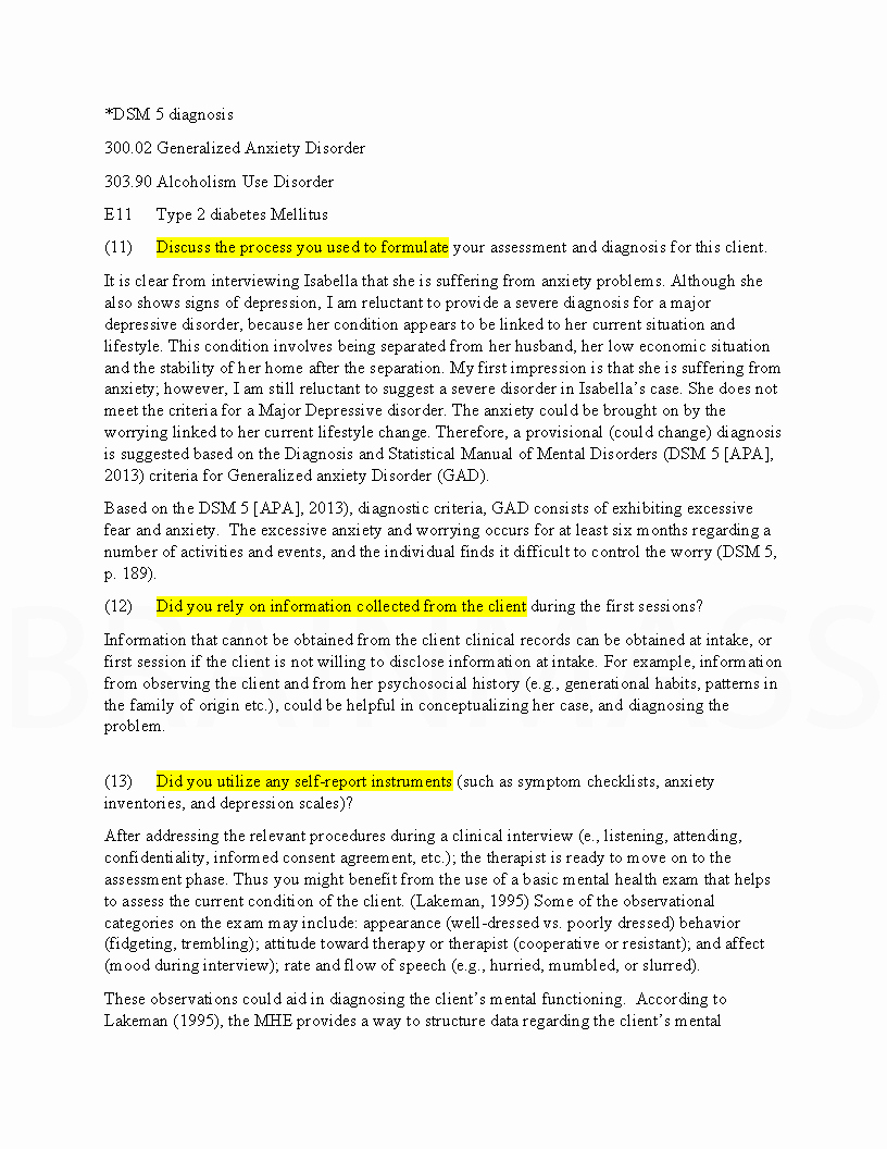 Case Conceptualization Counseling Sample