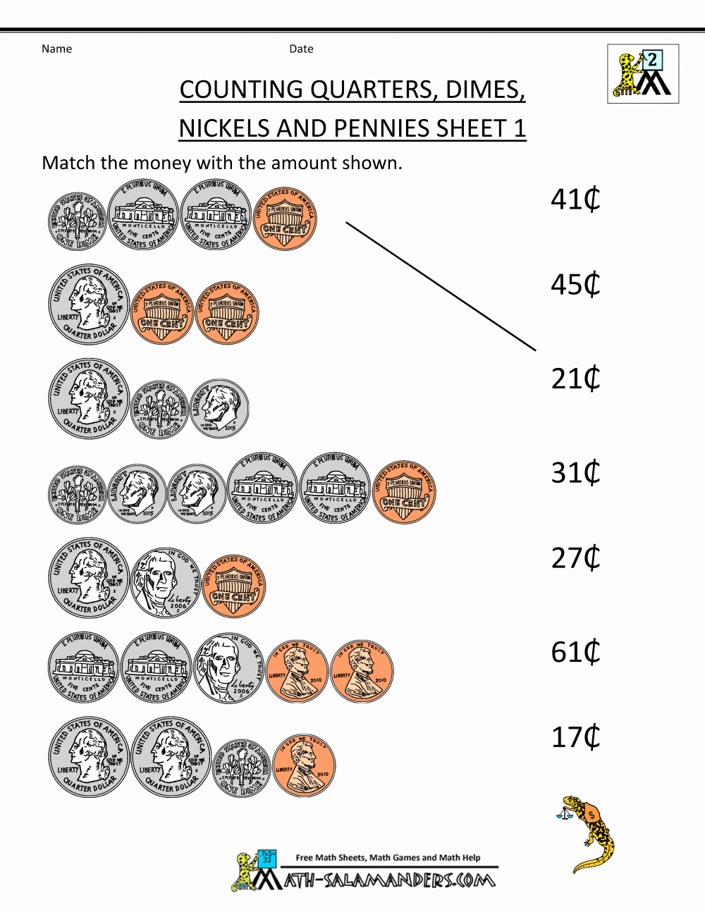 Counting Coins Worksheets Inspirational Free Money Worksheets Counting Quarters Dimes Nickels and