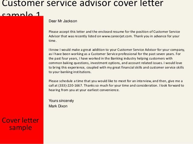 Cover Letter Customer Service Fresh Customer Service Advisor Cover Letter