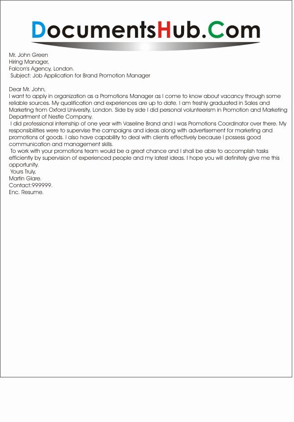 Cover Letter Examples for Promotion Awesome Cover Letter for Promotion Manager
