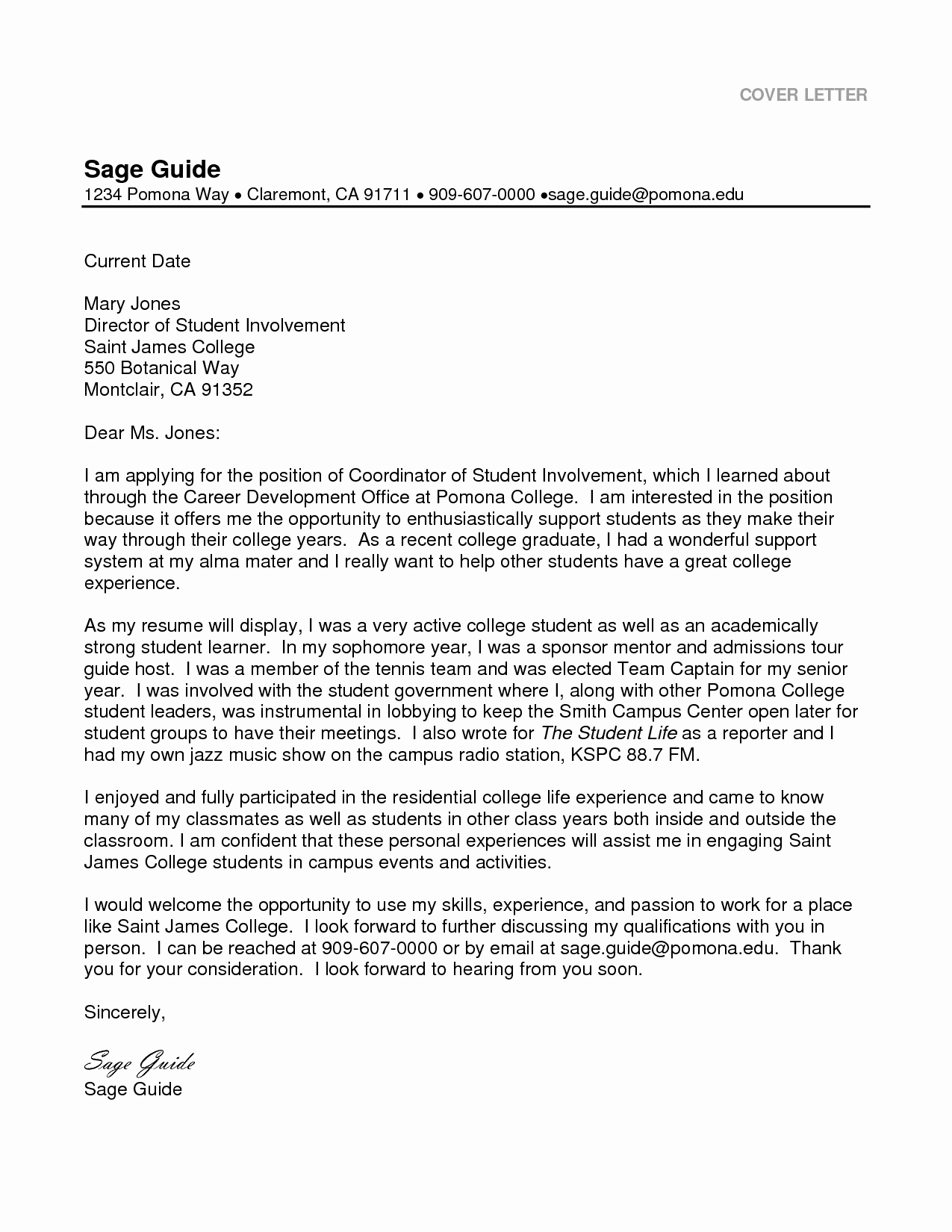 Cover Letter Examples Student Fresh Best S Of College Application Letter Examples