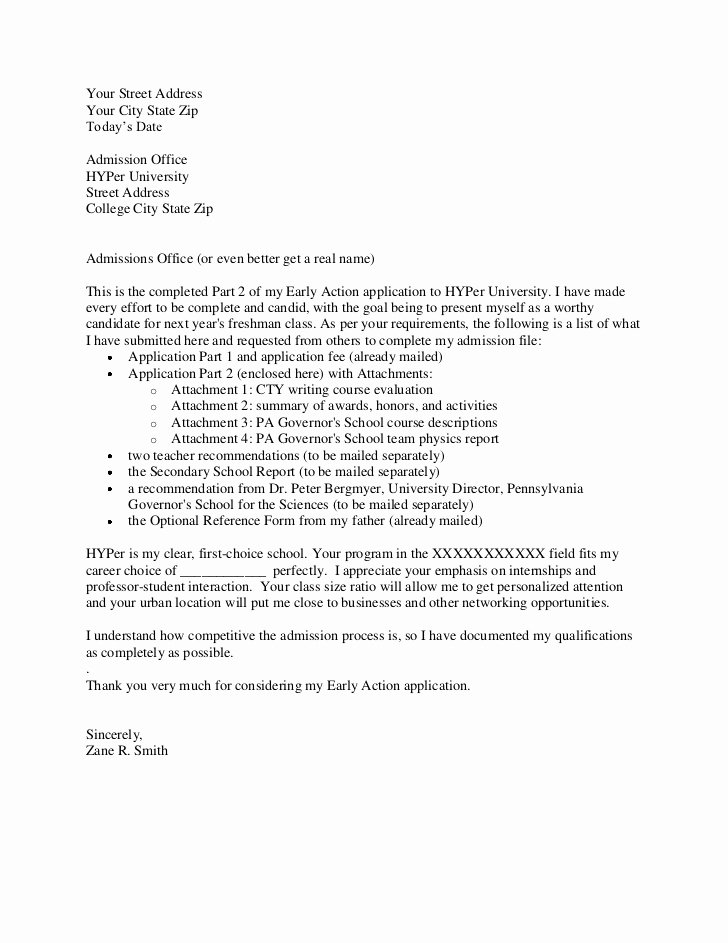 Cover Letter for College Elegant College Application Cover Letter College Confidential