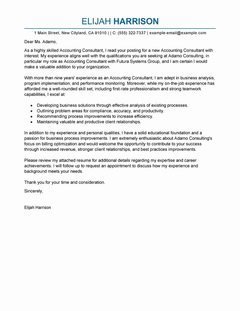 Cover Letter for Finance Inspirational Amazing Accounting &amp; Finance Cover Letter Examples
