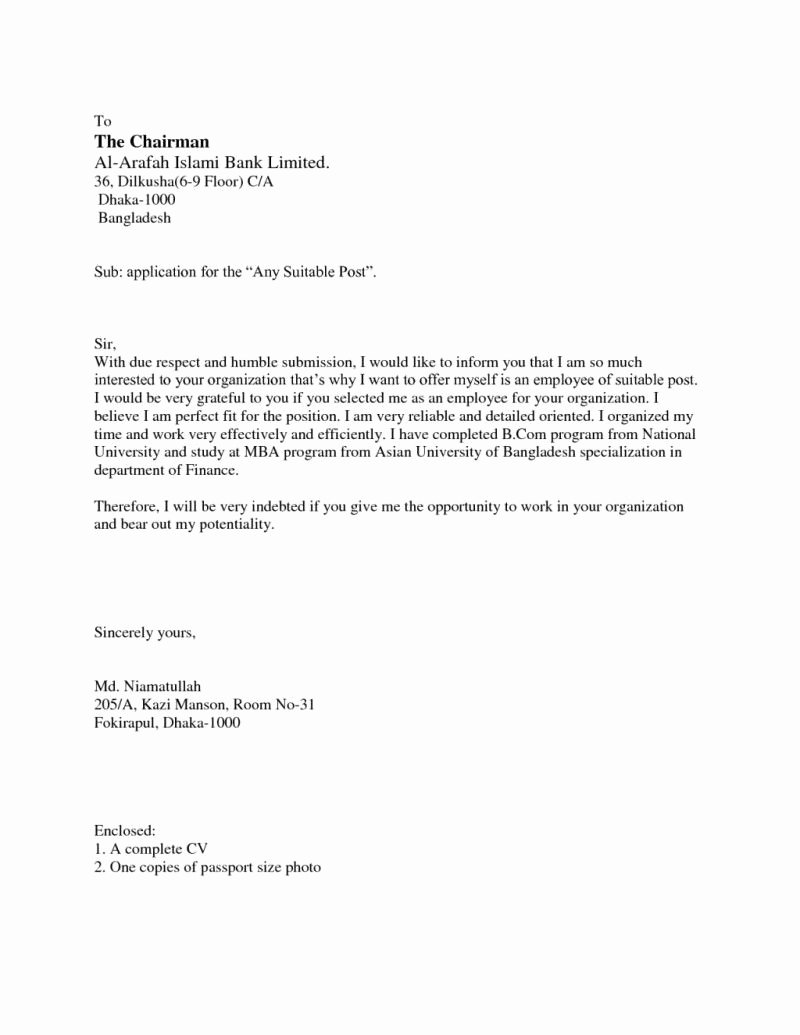 Cover Letter for Photography Job Lovely Application Cover Letter for Any Job