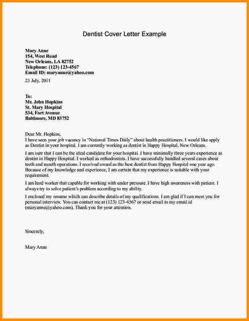 Cover Letter for Receptionist Job Awesome Cover Letter Examples for Dental Receptionists