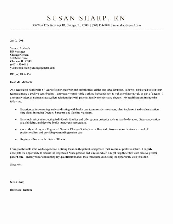 Cover Letter Template Nursing New [l&amp;r] Cover Letter Examples 1