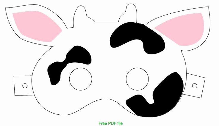 Cow Cut Out Template Elegant Here is A Free Printable for A Cow Mask
