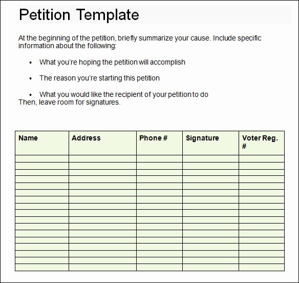 Create A Petition form Awesome How to Start A Petition Paper