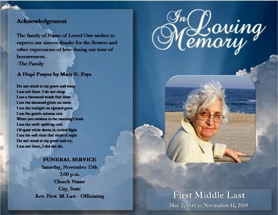Create An Obituary Online Free Lovely Free Funeral Program Template Microsoft Word