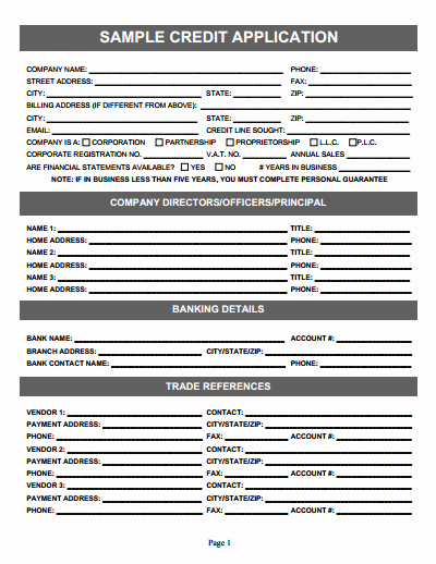 Credit Application form for Business Fresh Credit Application form Download Create Edit Fill and