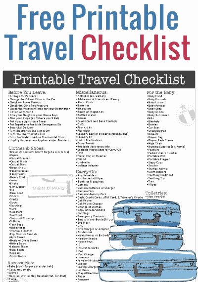 Cruise Packing List Printable Awesome Free Printable Travel Checklist From Freebie Finding Mom